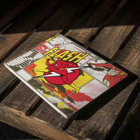 DC Comics The Flash Vintage Action Pose Pattern Surface Laptop 2 Skin